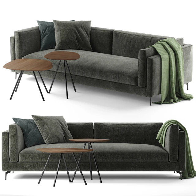 Calligaris Danny sofa and Calligaris Tweet coffee tables — Скачать