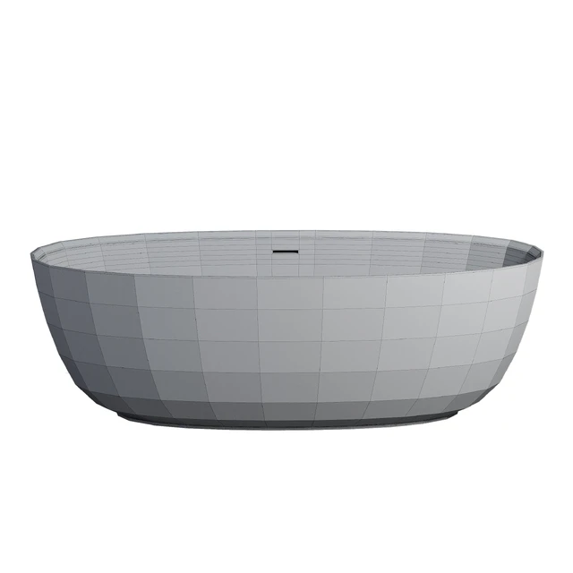 Arezzo 1700 x 800 Matt White Solid Stone Modern Double Ended Bath — Download