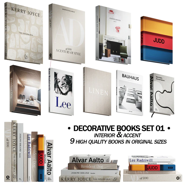 030 Decorative books set 01 neutral 00 — Скачать