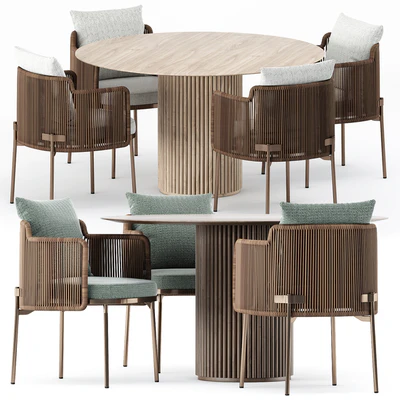 TAPE CORD chair by Minotti and PALAIS ROYAL by ASPLUND — Ver 1