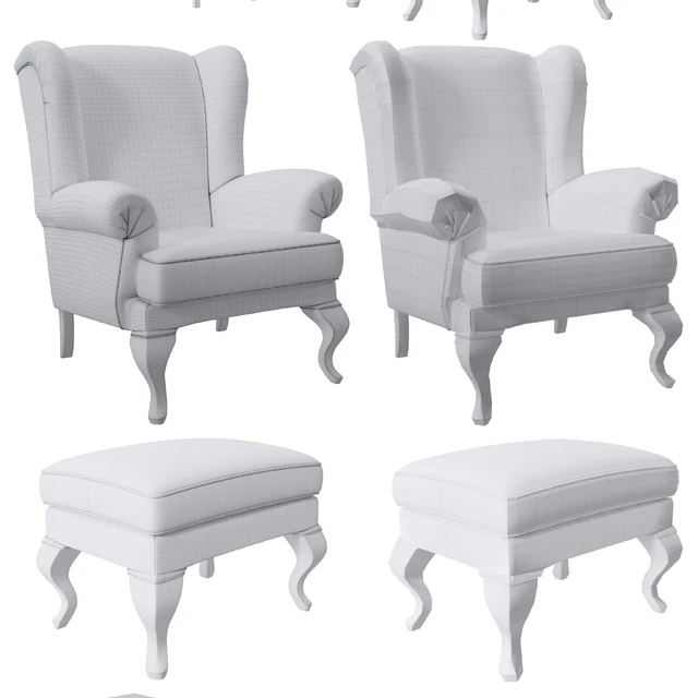 Christmas set spruce with chair and ottoman Hoffner — Descargar
