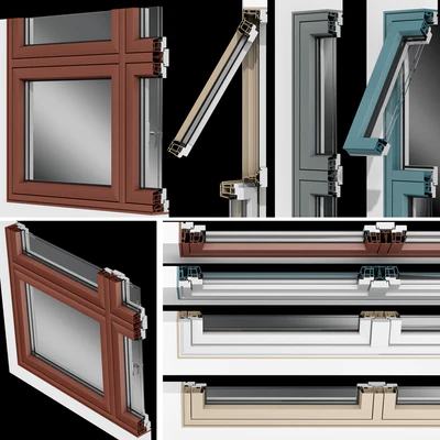 Витражные алюминиевые окна / Stained aluminum windows — Вид 6
