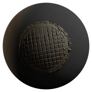 round manhole cover 026 — Descargar