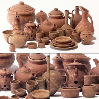 Dishes clay rack n12 / Посуда из глины №12 — Вид 1