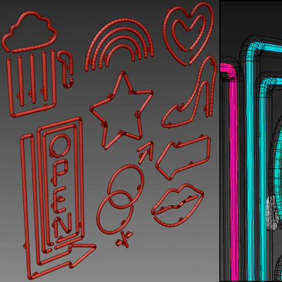 Light modules. Set 12. Neon — Вид 3