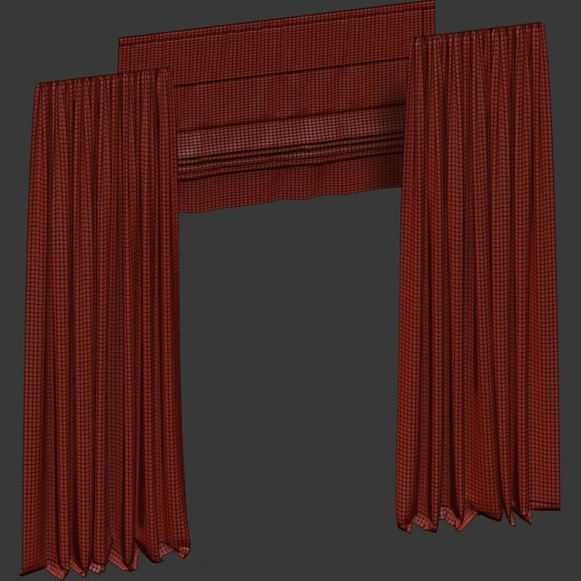 Velvet curtains with roman — Download