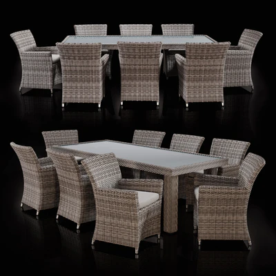 Savannah 9 Piece Outdoor Wicker Dining Set — Вид 1
