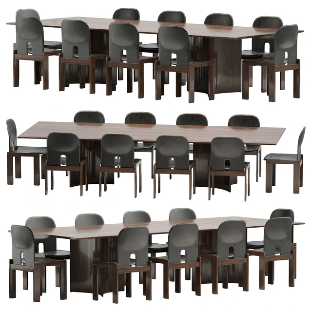 Crevasse table & Tobia Scarpa Chair — Скачать
