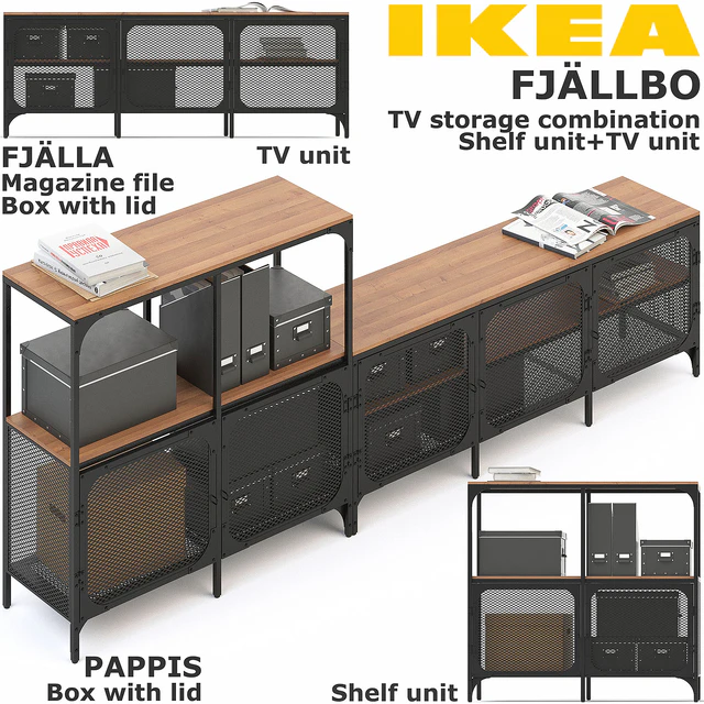 FJALLBO (ФЬЕЛЛЬБО) TV STORAGE COMBINATION — Скачать