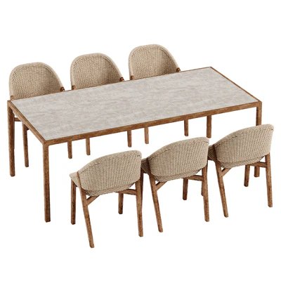 Tribu Elio chair Illum Teak table set — Вид 6
