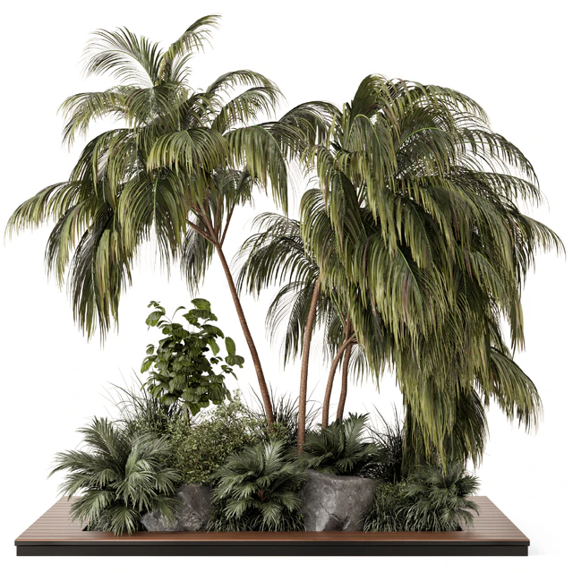 Outdoor Garden set bush and Tree - Garden Set 649 — Descargar
