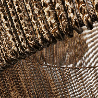Lamp barrel rope n10 / Chandelier barrel made of ropes No. 10 — Ver 4
