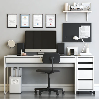 IKEA MICKE scandinavian office workplace set — Ver 5