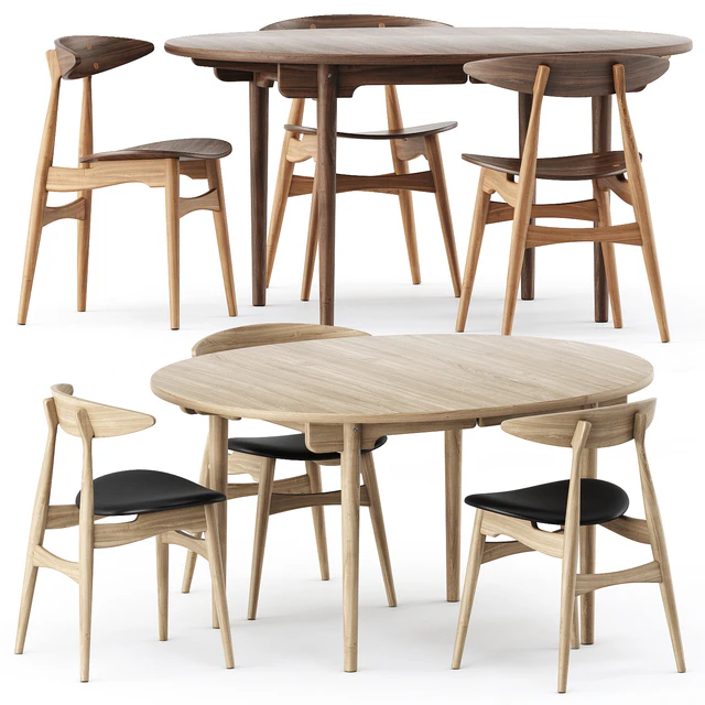 CH337 TABLE and CH33P CH33T CHAIR by Carl Hansen & Son — Скачать