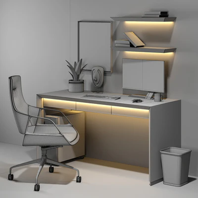 Workplace with Graph Chair — Ver 3