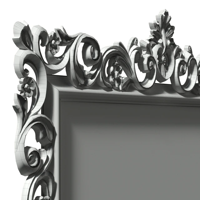 Floor mirror in a carved frame (baguette) — Descargar