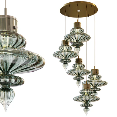 BASILICA round 5  light nickel & antique brass Opal Jade — Вид 3