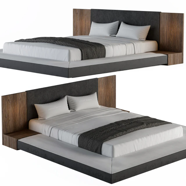 Veneer Defalco Upholstered Platform Bed — Descargar