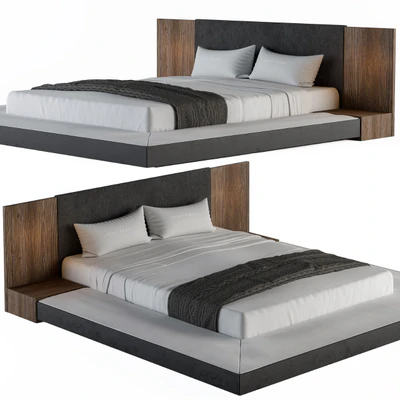 Veneer Defalco Upholstered Platform Bed — Ver 3