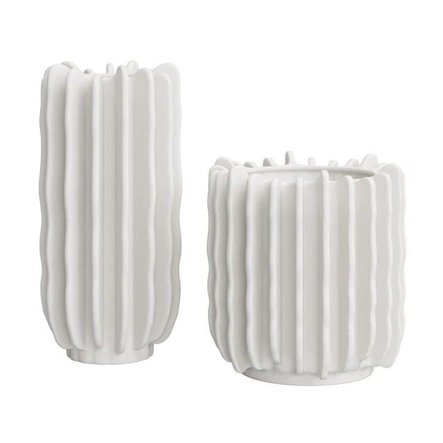 Stoneware vase, plant pot, bowl and candle holder set H&M Home — Descargar