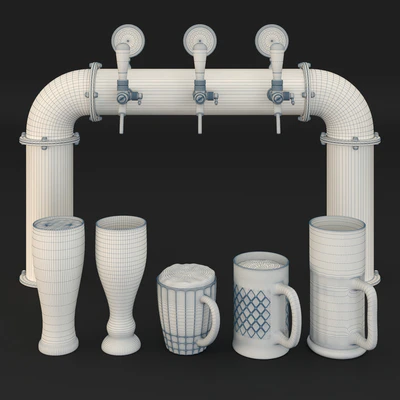 Beer tower & beer mugs — Ver 5