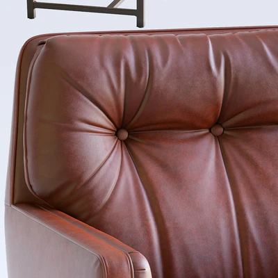 Edward Wormley Red Armchair — Ver 2