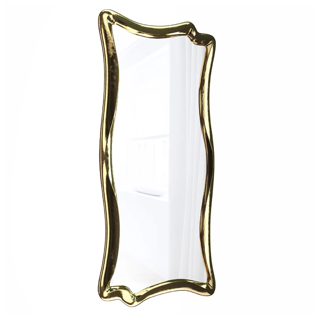 Wall mirror in a figured frame "Marne" Antique gold leaf — Descargar