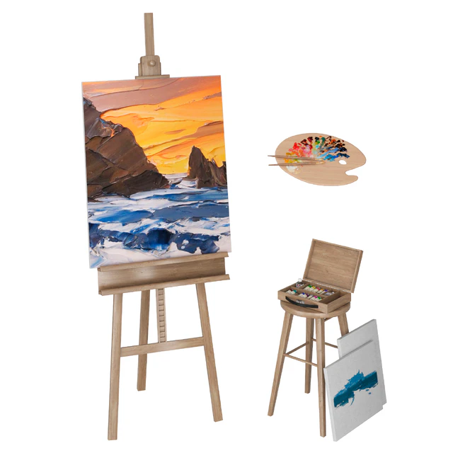 Easel with Canvas — Скачать