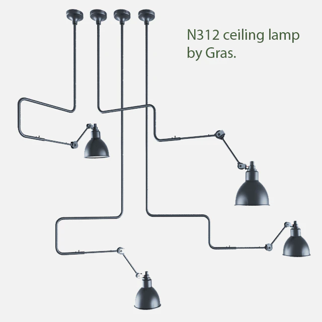 N312 ceiling lamp by Gras. — Descargar