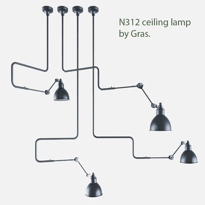 N312 ceiling lamp by Gras. — Descargar