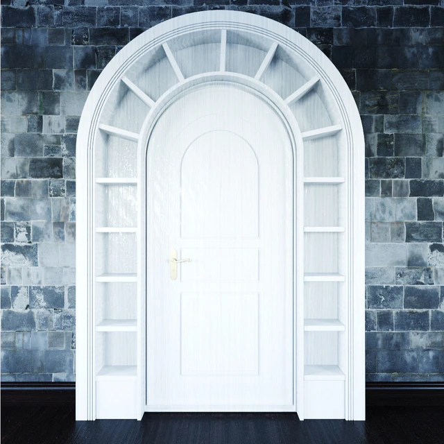 Wooden arched doorway — Descargar