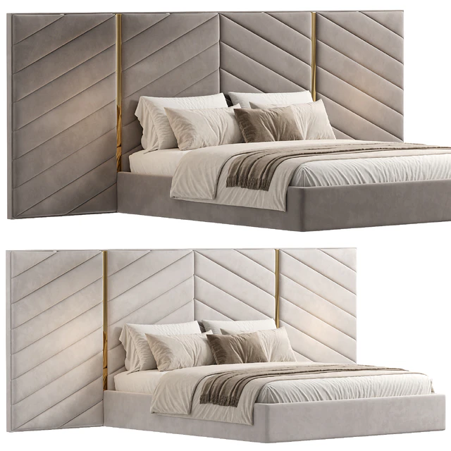 Albero bed with wide headboard — Descargar
