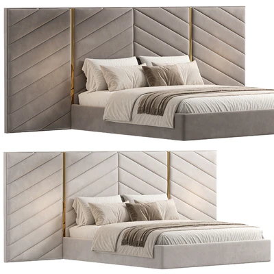 Albero bed with wide headboard — Ver 5