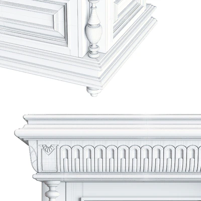 Antique curbstone with a banquet of the twentieth century — Ver 3
