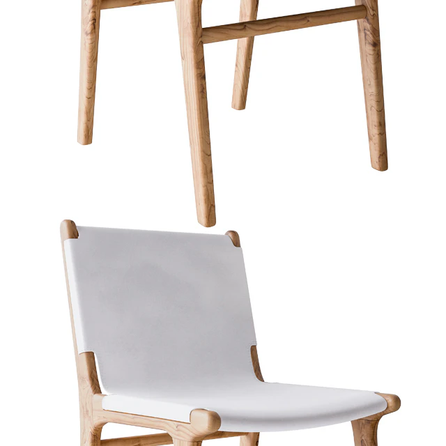Flat and Sling Leather Dining Chairs — Скачать