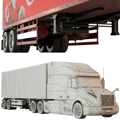 Volvo VNL Vinyl 760 Santa Tractor Truck — Вид 7