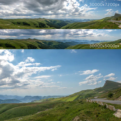 Панорама с горами. 2шт. 30k — Вид 1