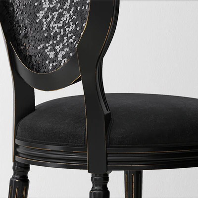RH/ VINTAGE FRENCH SEQUIN DESK CHAIR — Вид 3