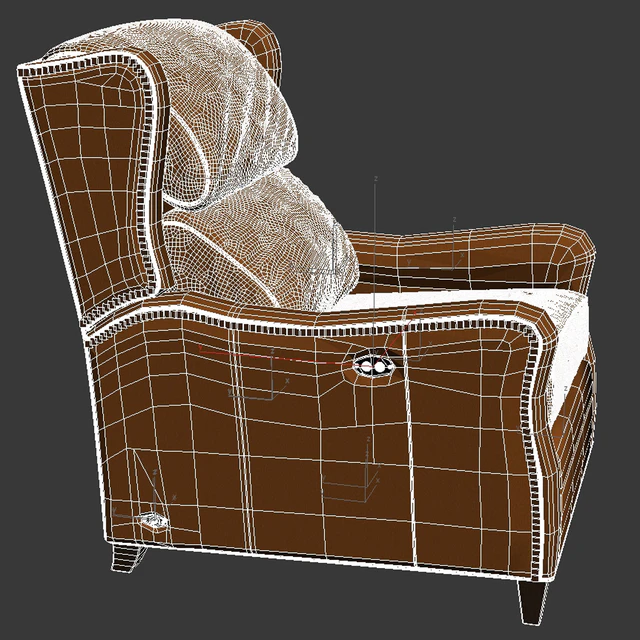 Wesley Hall STEVENSON TILT BACK leather armchair ottoman — Скачать