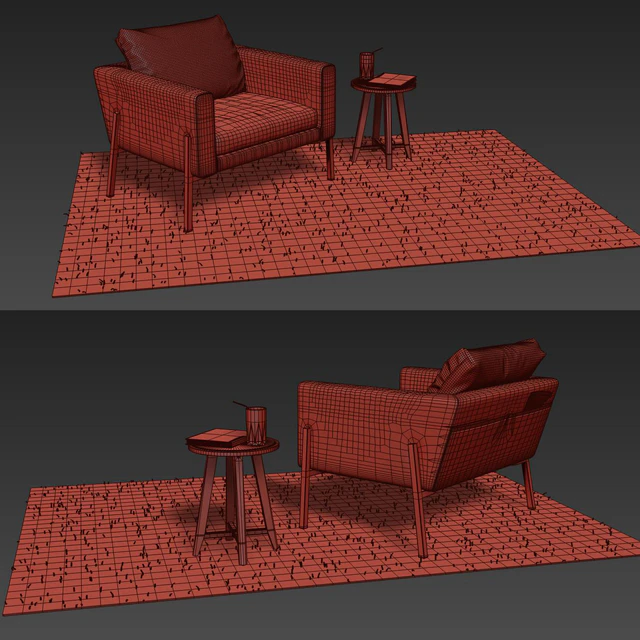 Armchair Koarp \ Carpet SÖNDERÖD \ Table Kragsta \ Ikea — Descargar
