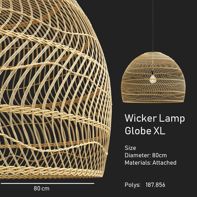 Collection rattan pendant lights — Скачать