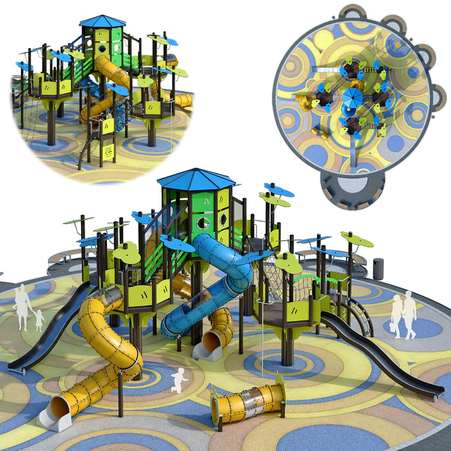 Large children playground. Playground — Descargar