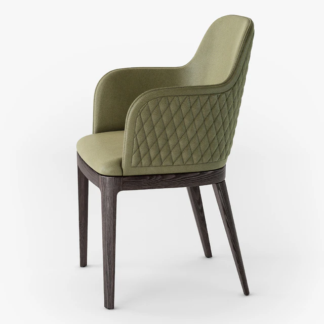 Margot quilted wood armchair — Descargar