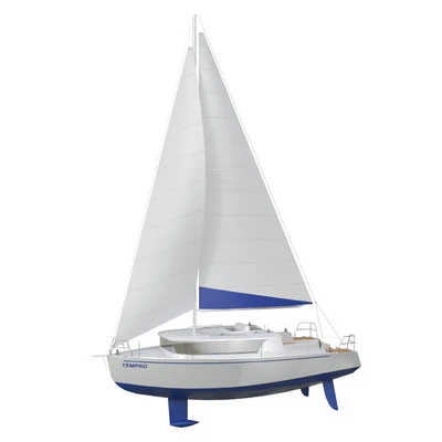 White Sailing Yacht — Вид 4