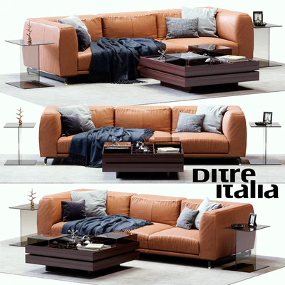 DITRE ITALIA St. Germain Leather Sofa — Вид 1