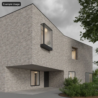 splitface running bond brick wall texture gray — View 5