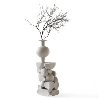 Re Jin Lee podium with branch in vase — Ver 1