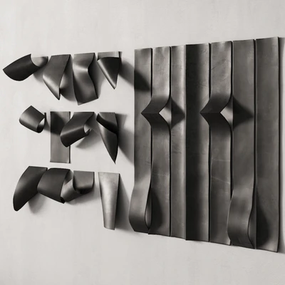 280 decorative wall art 12 metal wall sculptures P01 — Ver 6
