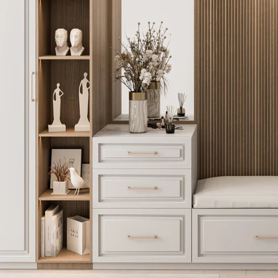 Hallway 19 - White and Wood Set — Ver 3