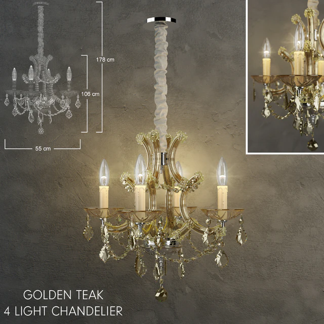 Golden Teak Chandelier — Скачать